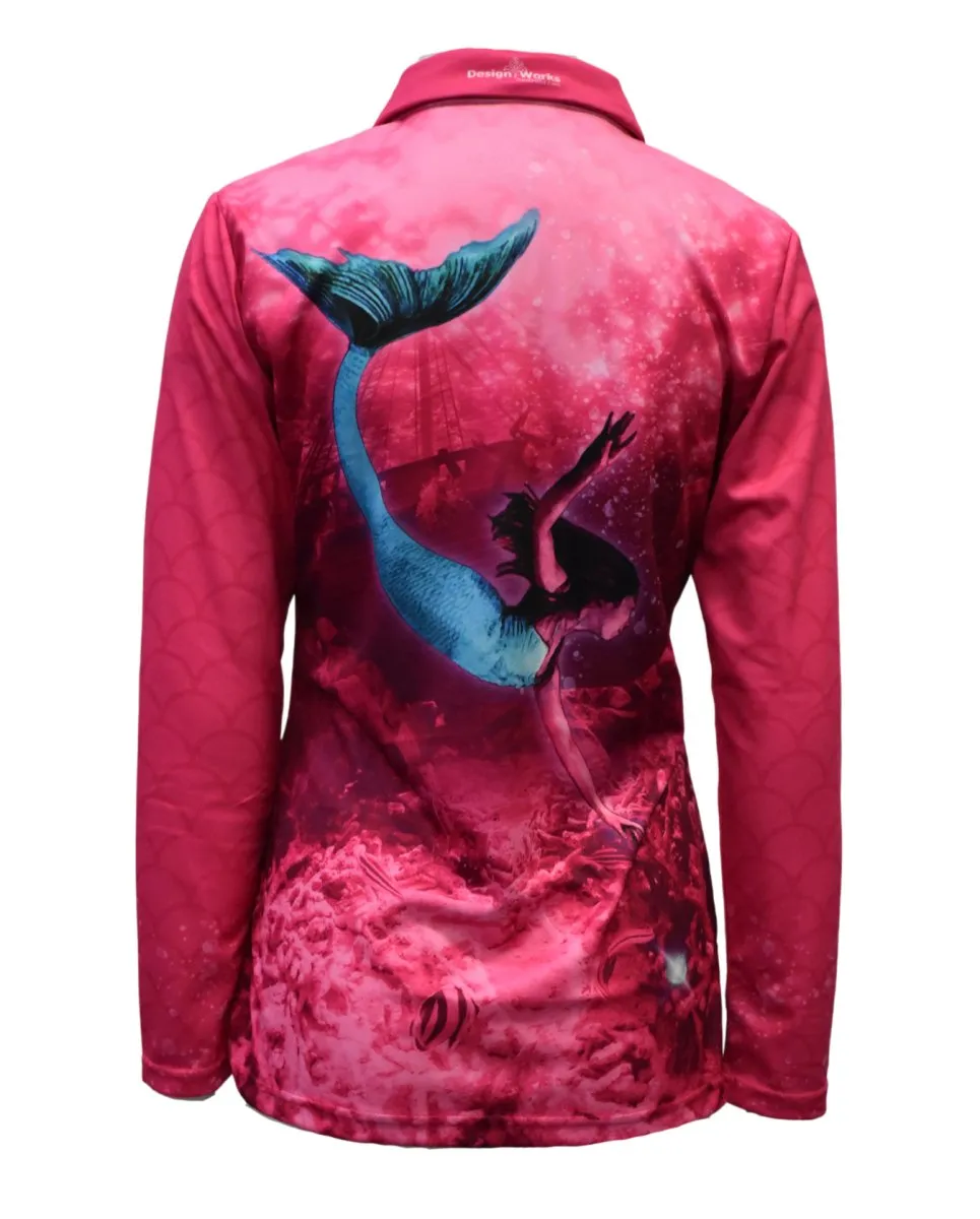 Adult Long Sleeve Sun Safe Shirts - Mermaid