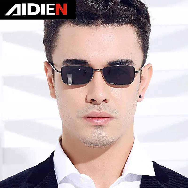 Aidien Unisex Full Rim Alloy Oval Myopic Reading Glasses Sunglasses 9126