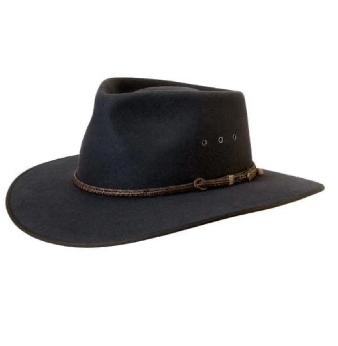 Akubra - Cattleman - Pure Fur Felt - Wide Brim Fedora - Graphite