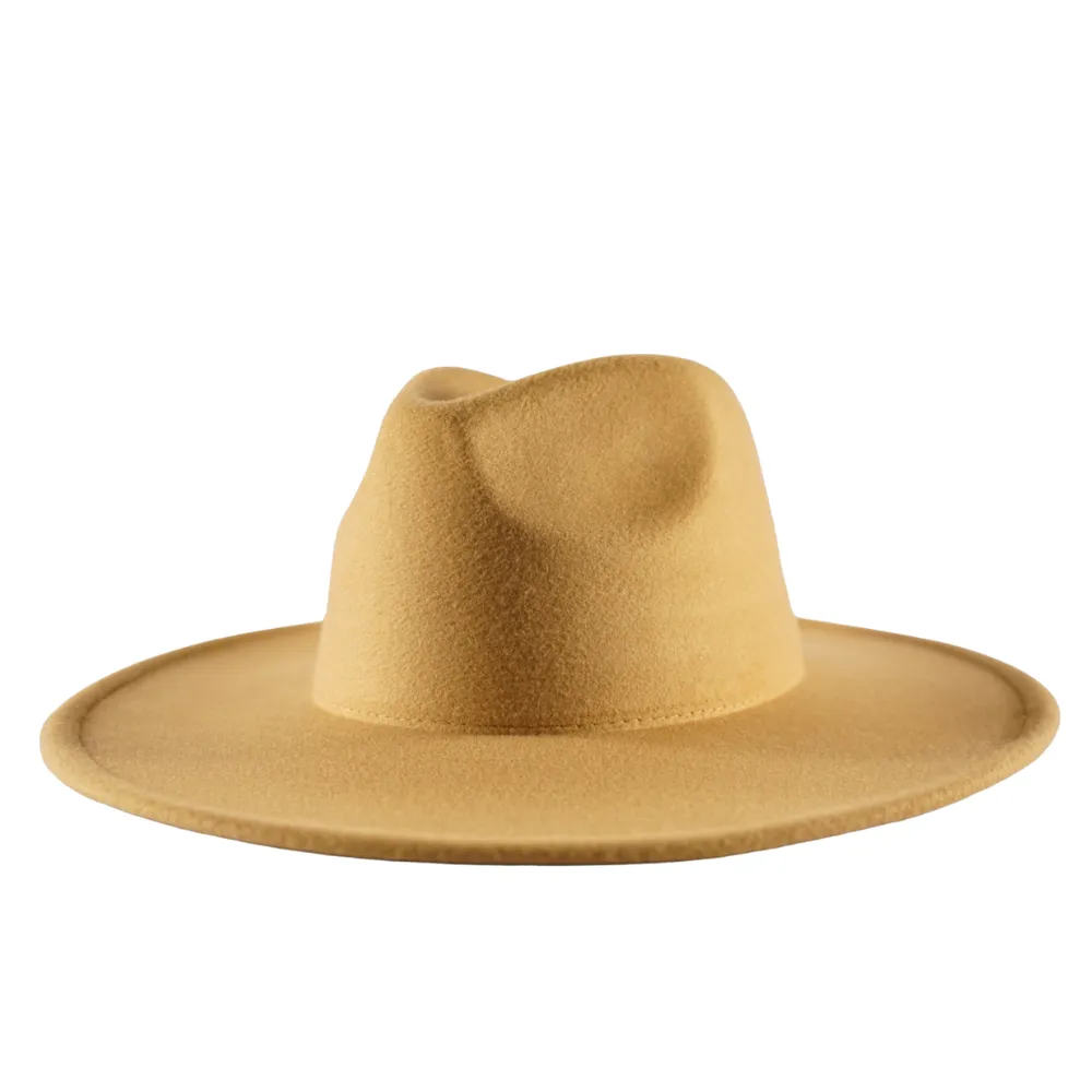 Atlanta Wide Brim Fedora - Khaki