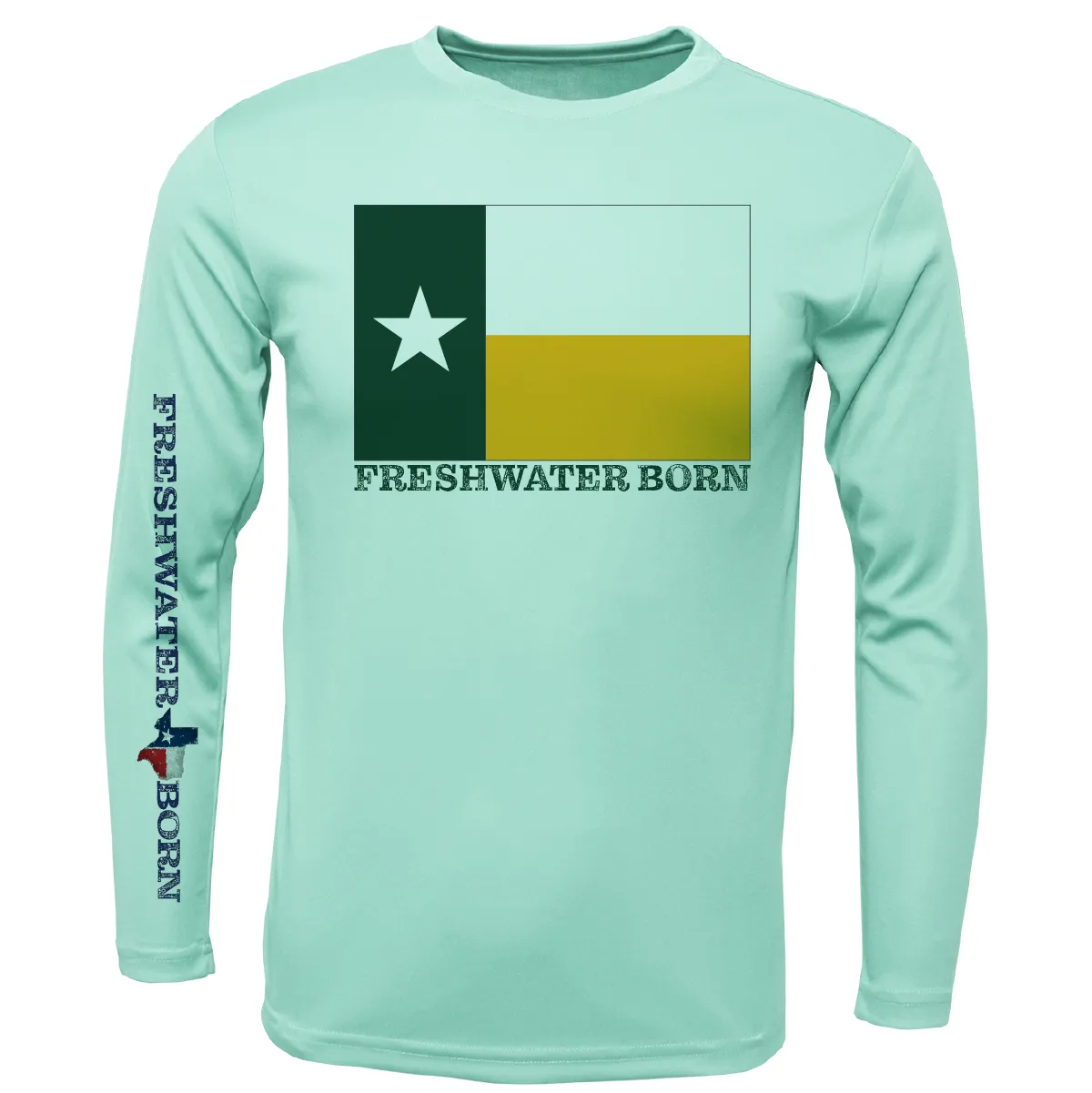 Baylor Edition Freshwater Born Men's Long Sleeve UPF 50  Dry-Fit Shirt