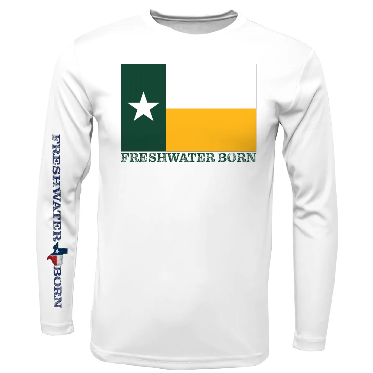 Baylor Edition Freshwater Born Men's Long Sleeve UPF 50  Dry-Fit Shirt