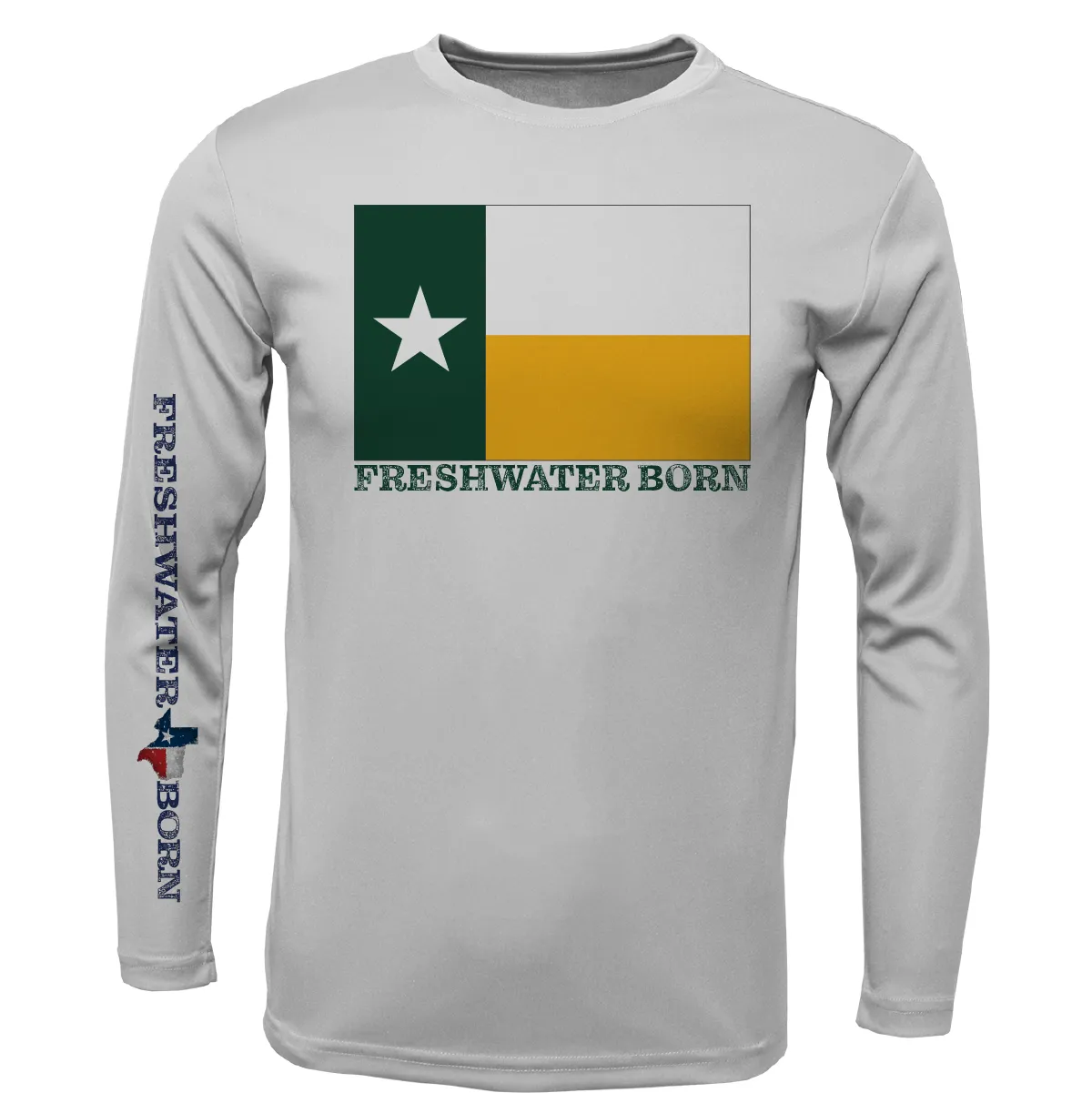 Baylor Edition Freshwater Born Men's Long Sleeve UPF 50  Dry-Fit Shirt