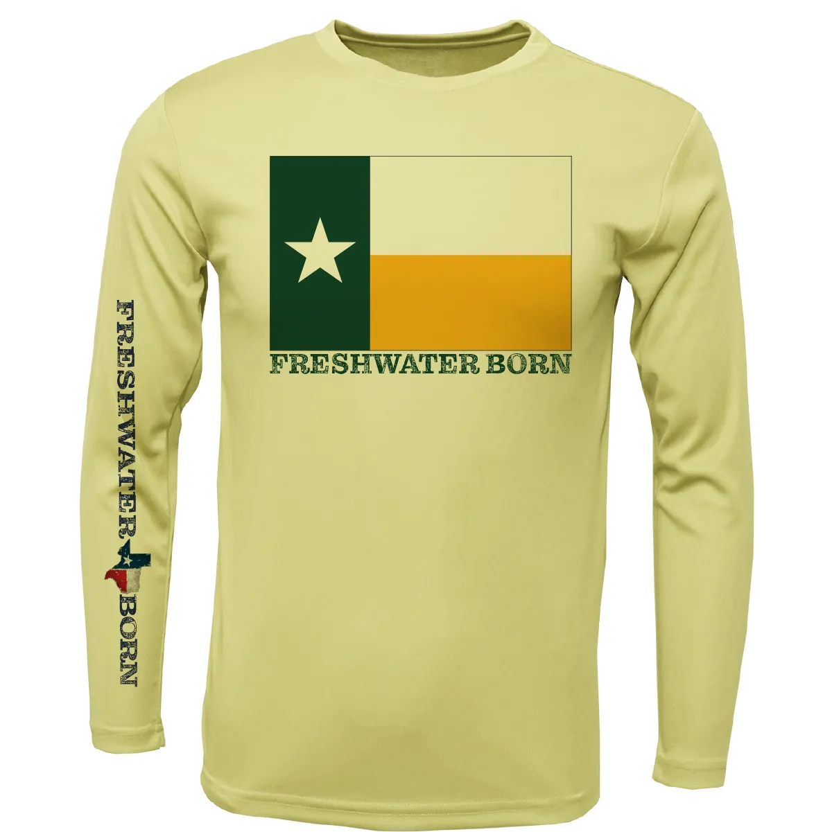 Baylor Edition Freshwater Born Men's Long Sleeve UPF 50  Dry-Fit Shirt