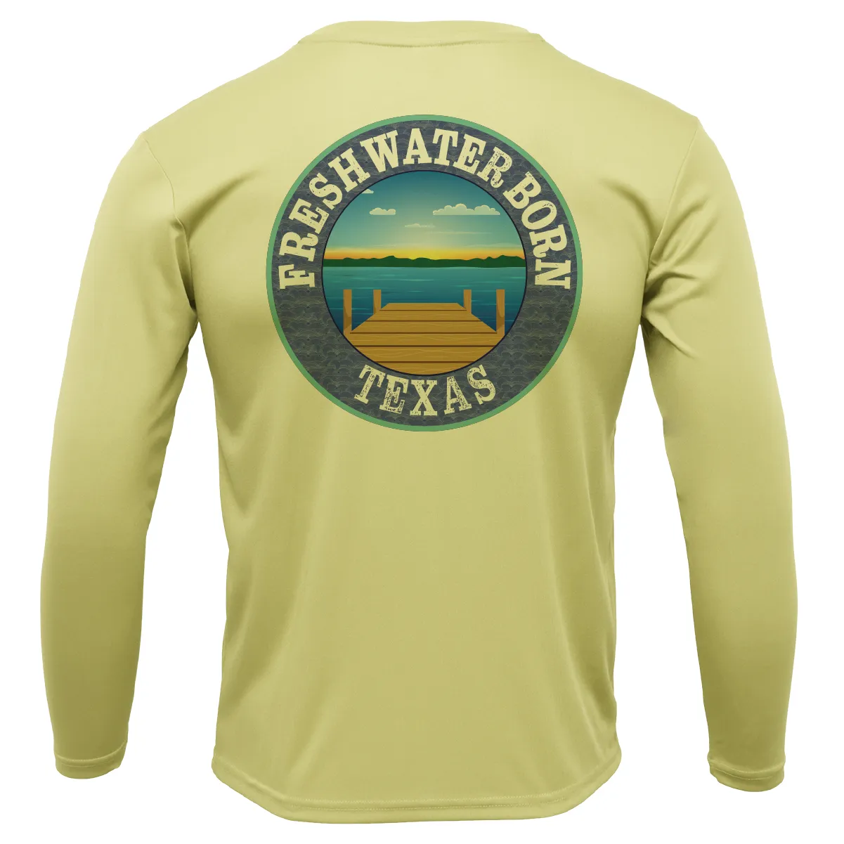 Baylor Edition Freshwater Born Men's Long Sleeve UPF 50  Dry-Fit Shirt