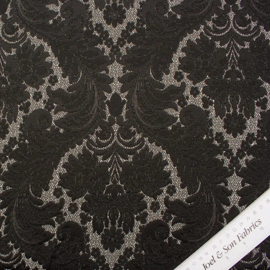 Black/Grey Baroque Brocade