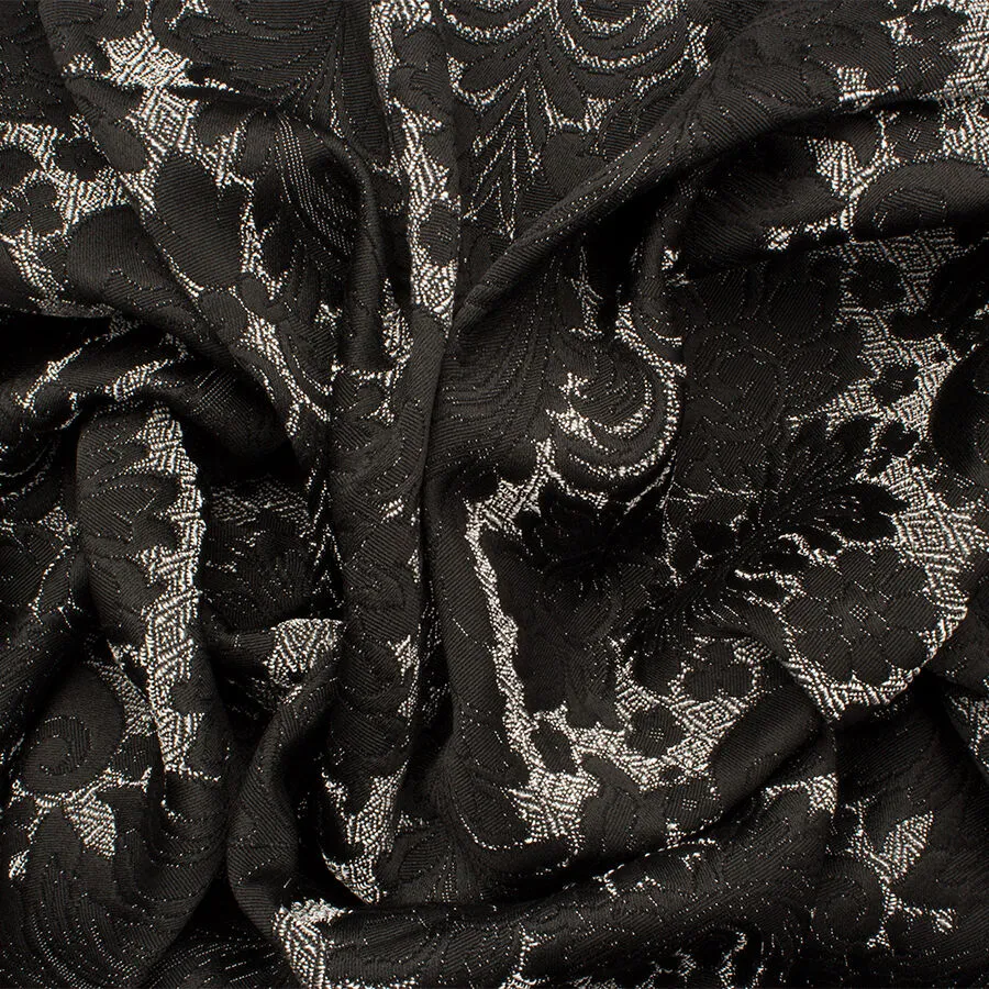 Black/Grey Baroque Brocade