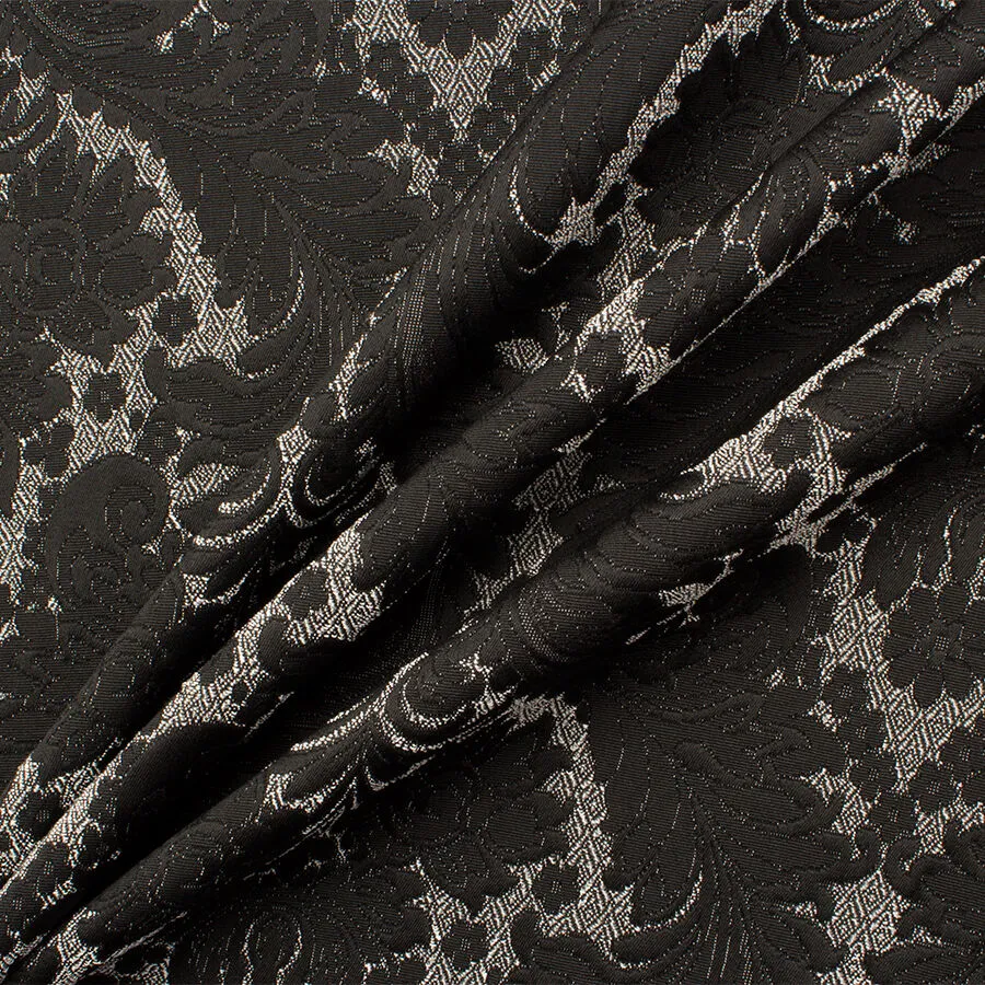 Black/Grey Baroque Brocade