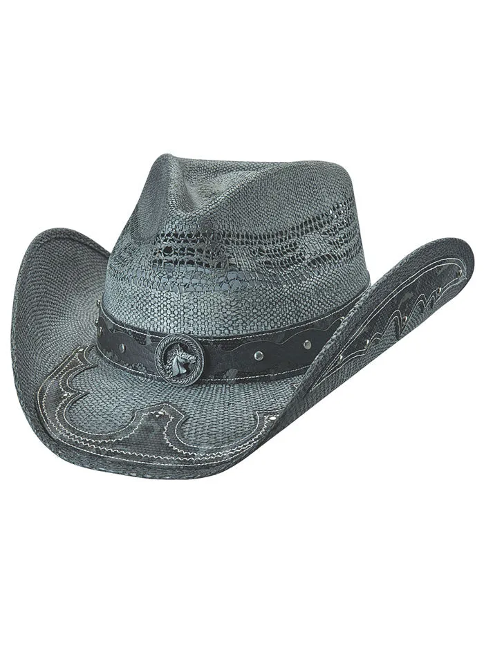 Bullhide NO RETURNS 5006 Fashion Western Straw Hat Black