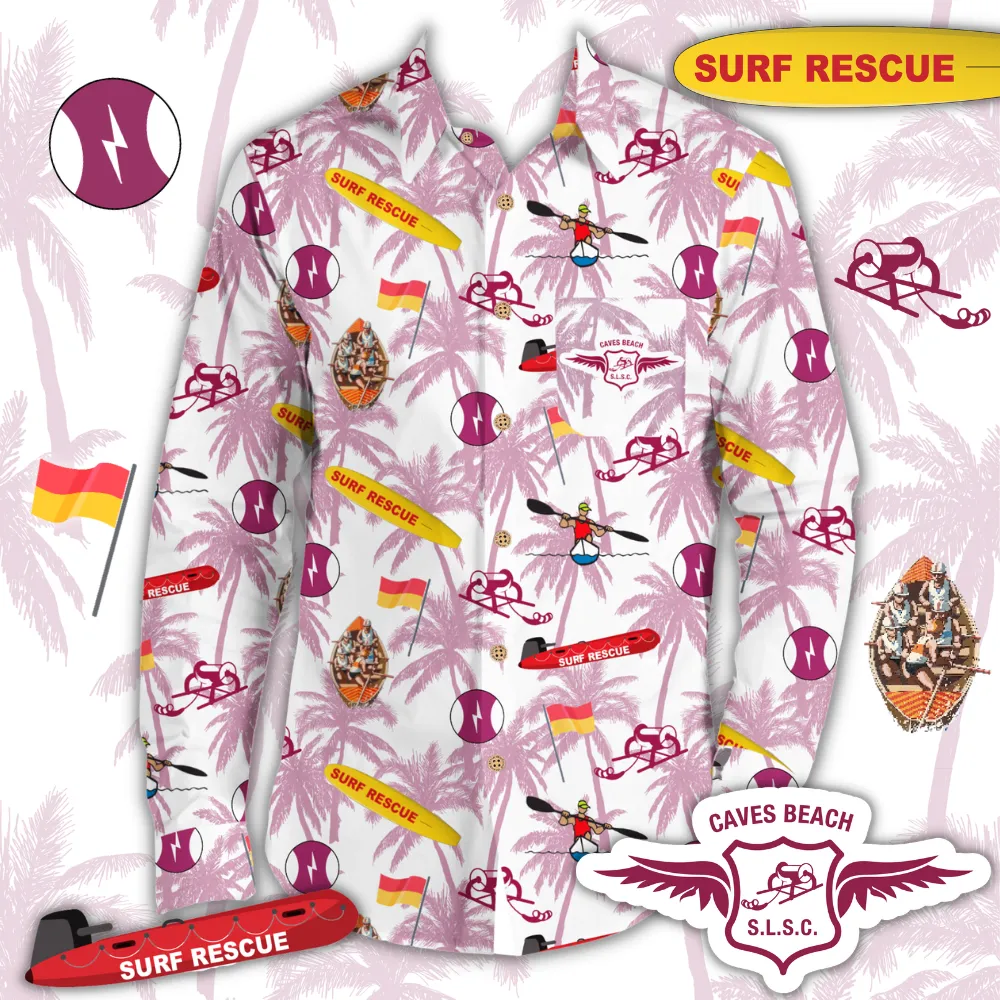 Caves Beach Surf Life Saving Club - Long Sleeve Shirts