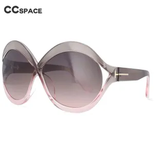 CCspace Women's Full Rim Oversized Oval Acetate Frame Sunglasses 53873