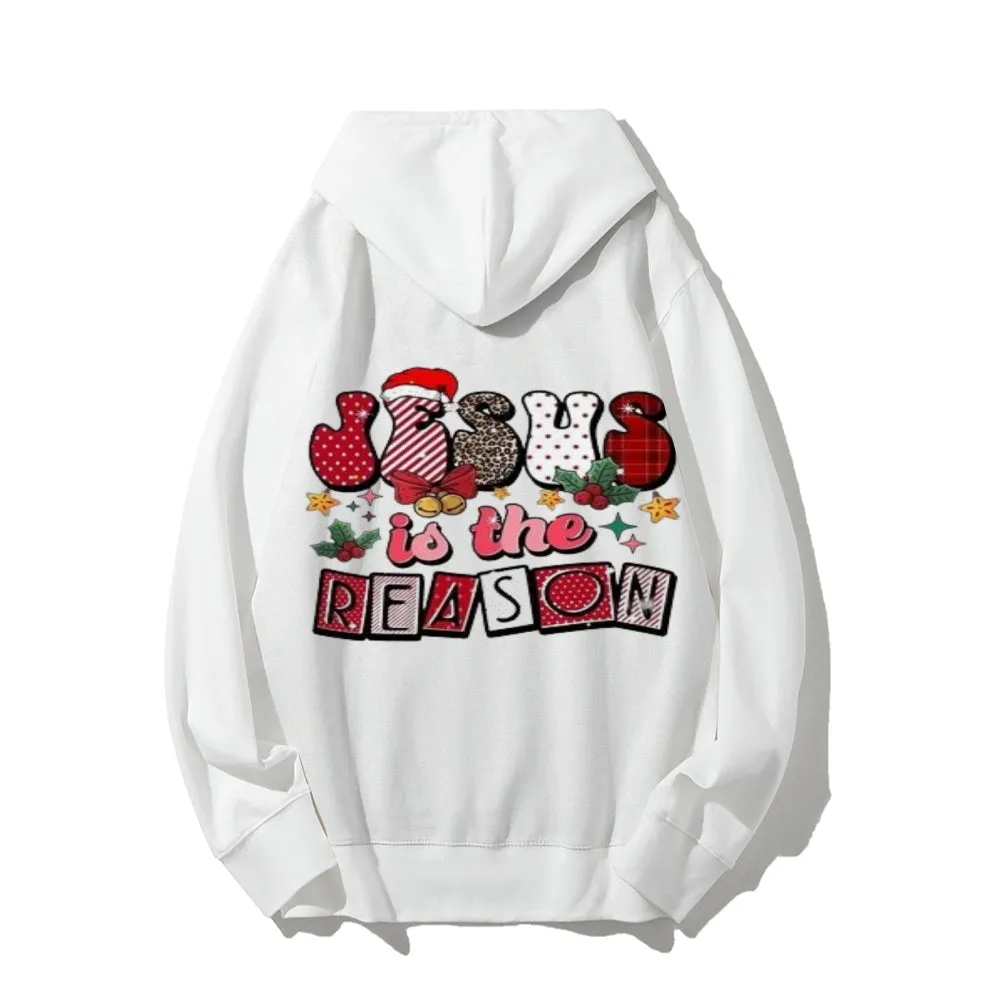 Christmas Jesus Is The Reason Graphic Pullover Hoodies