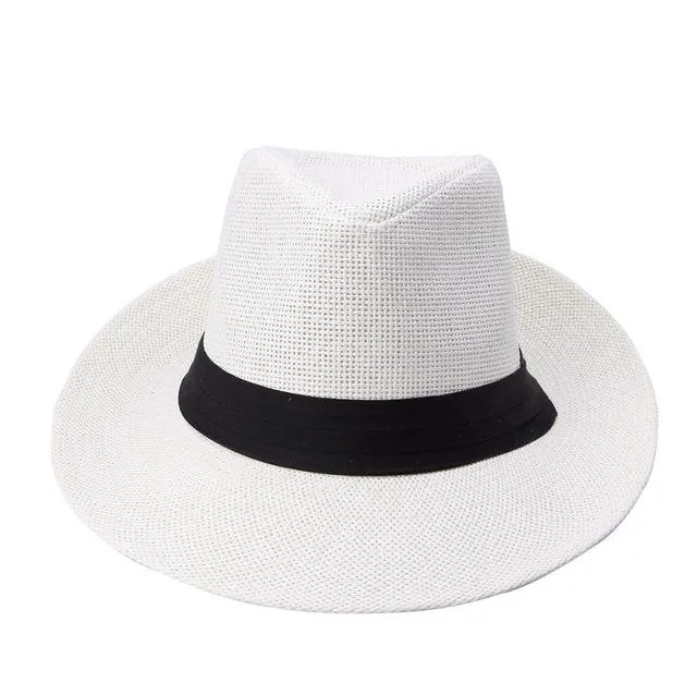 Classy Men Beige Straw Panama Hat