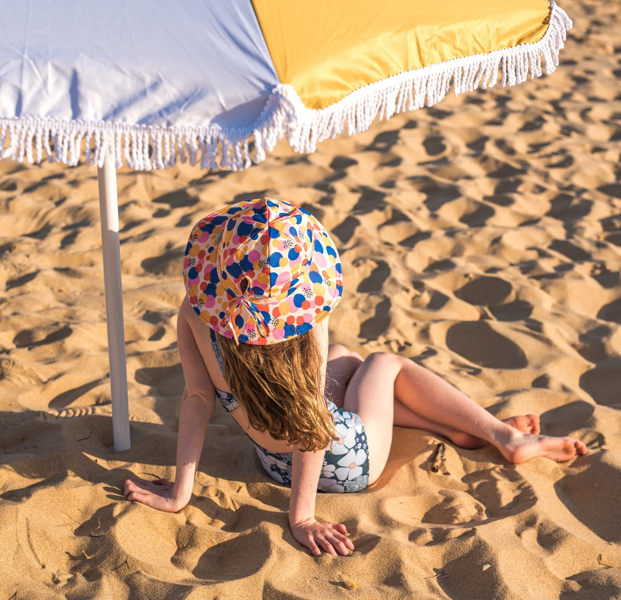 Confetti Wide Brim Swim Hat