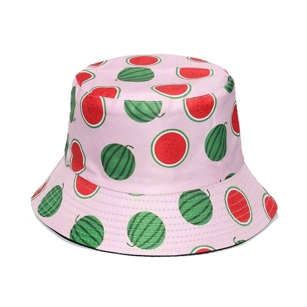 Cute Strawberry Watermelon Cherry Fruit Printed Hat