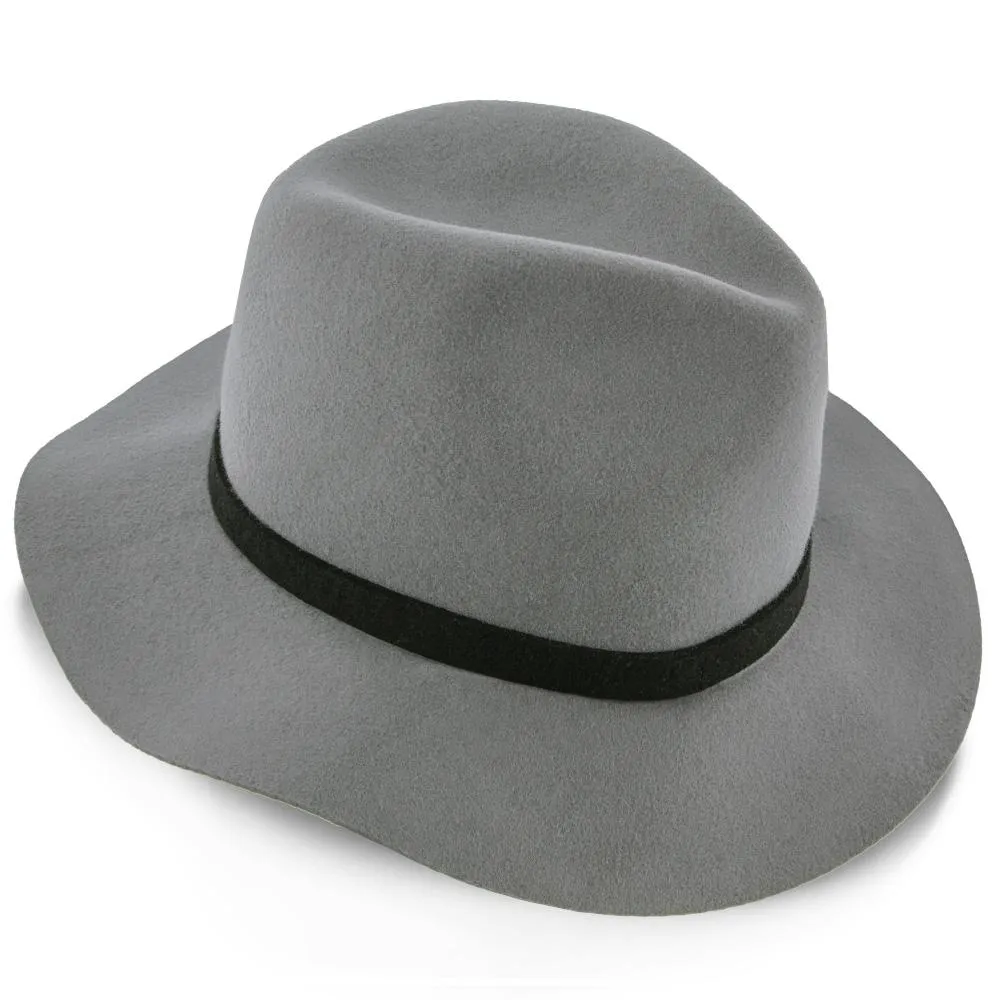 Endeavour - Walrus Hats Grey Wool Felt Fedora Hat - H7007