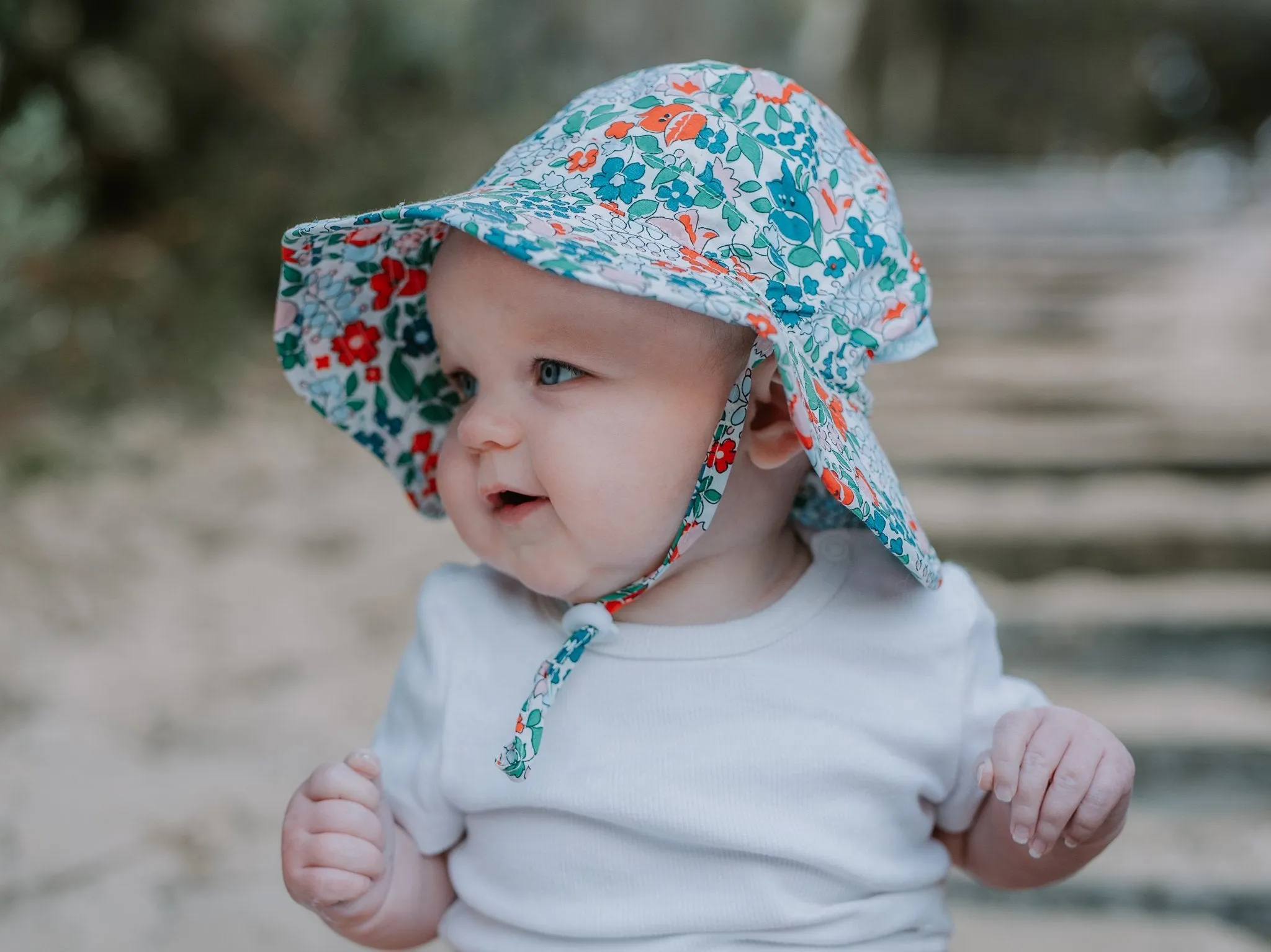 Evergreen Wide Brim Infant Sunhat