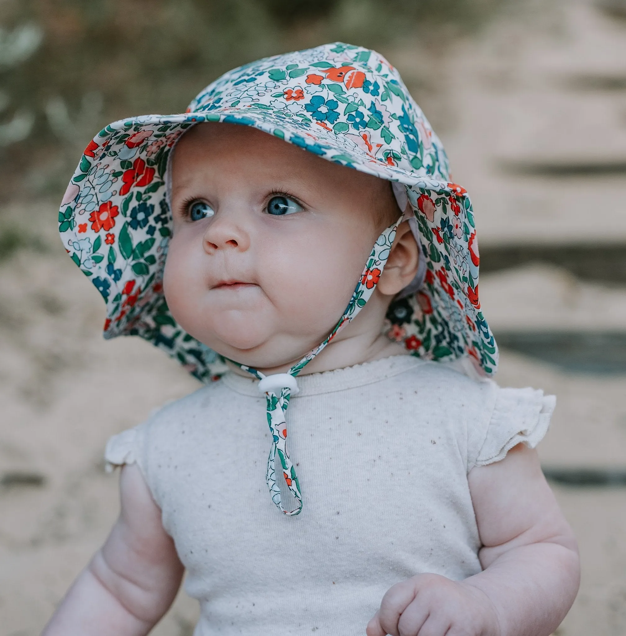 Evergreen Wide Brim Infant Sunhat