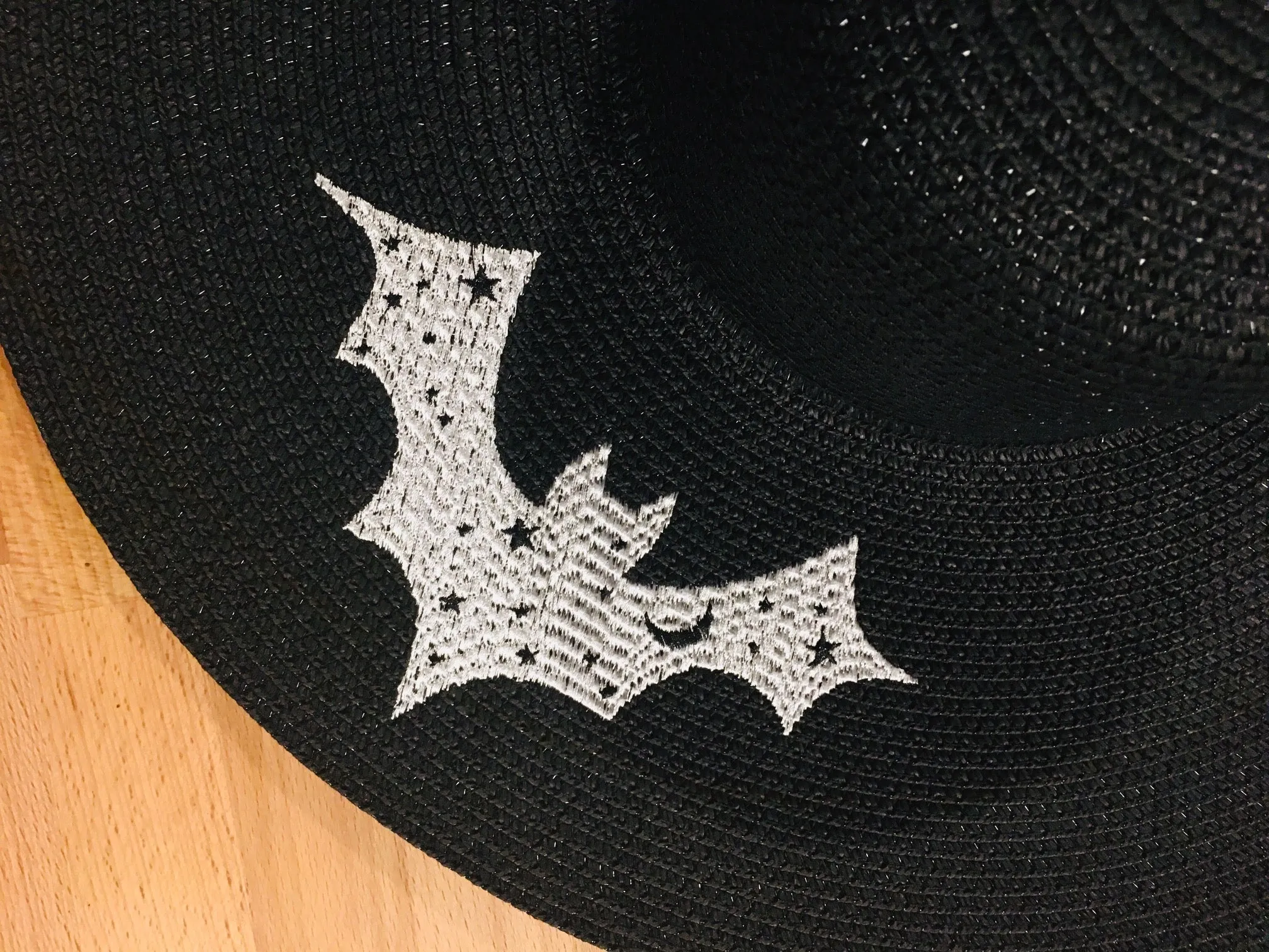 Floppy Sun Hat - XL Brim - Bats - READY TO SHIP