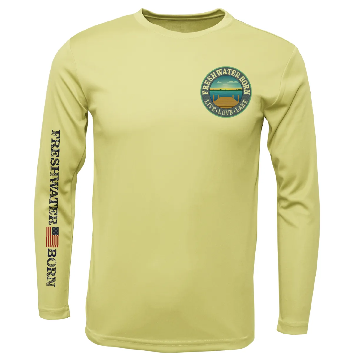 Freshwater Born "Live Love Lake" Kraken Men's Long Sleeve UPF 50  Dry-Fit Shirt