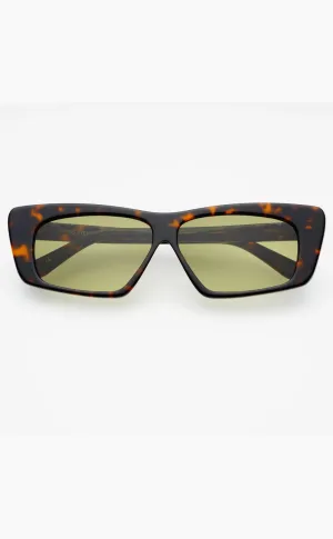 Freyrs Lexi Tortoise & Green Sunglasses