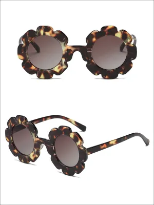 Girls Flower Framed Sunglasses