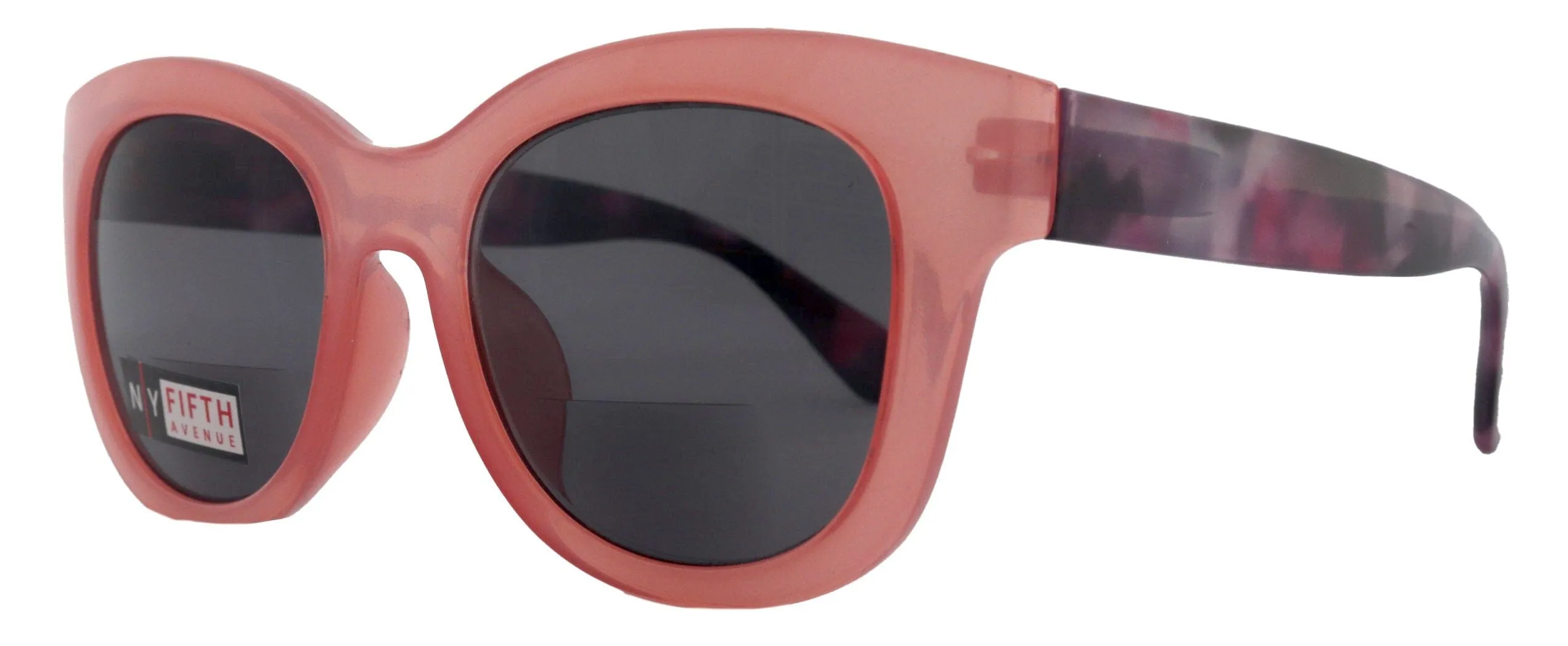 Greenville, High-End Line Bifocal (Clear On Top) Reading Sunglasses for Women OR Non-Bifocal Readers Sunglasses (Pink) NY Fifth Avenue