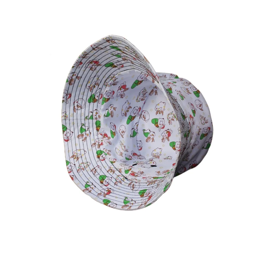 Holly Jolly Bunnies Bucket Hat