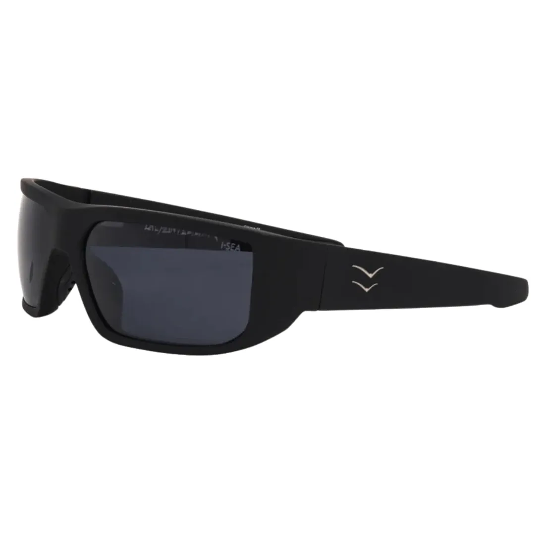 I-Sea Greyson Fletcher Wrap Around Polarised Sunglasses - Black/Smoke Polarized Lens