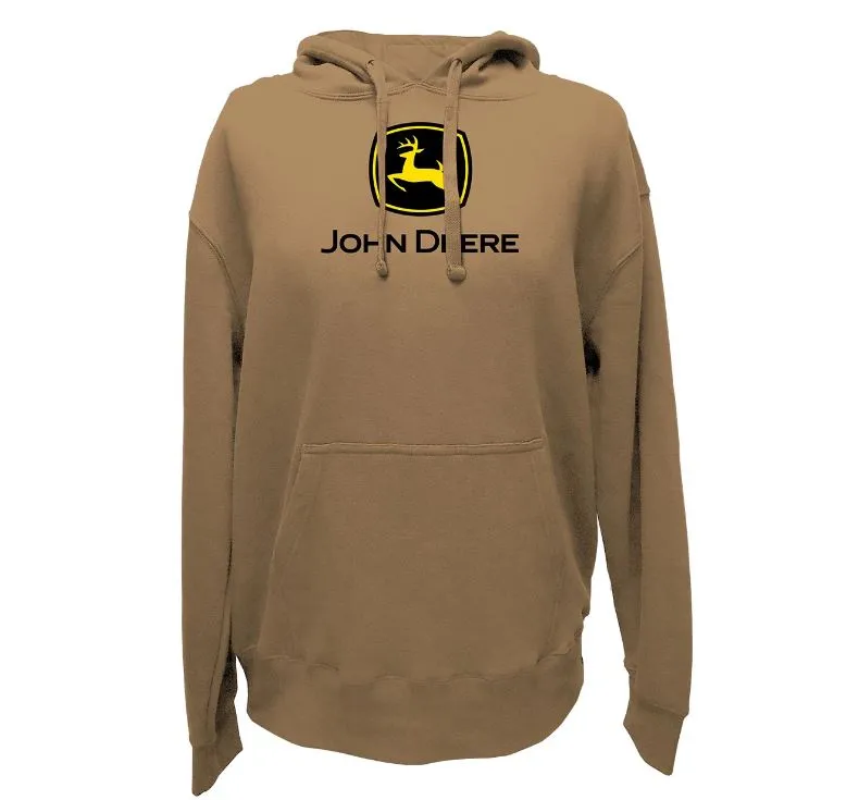 John Deere Men's Brown Construction Logo Fleece Hoodie