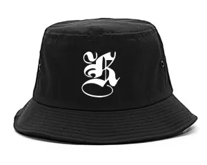 K Gothic Style Font Bucket Hat