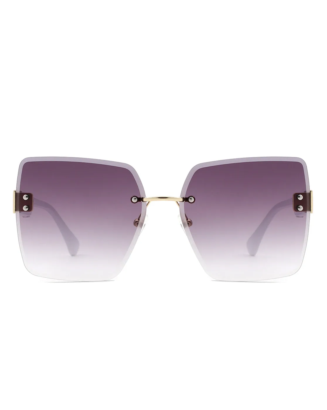 Kaelys - Women's Oversized Rimless Sunglasses