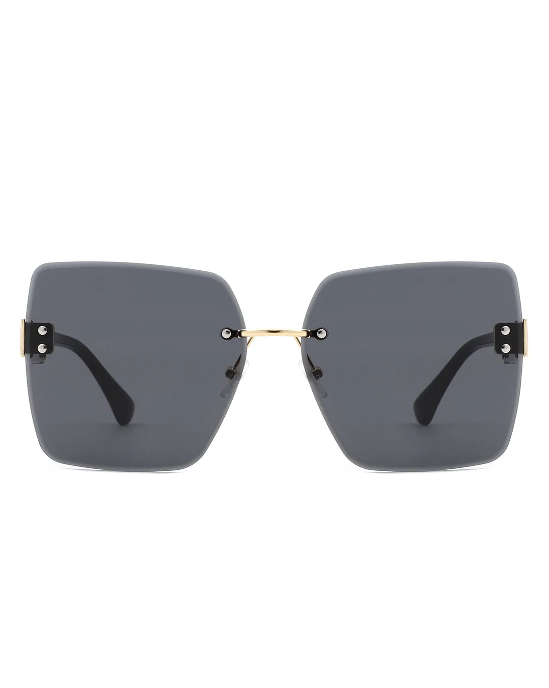 Kaelys - Women's Oversized Rimless Sunglasses