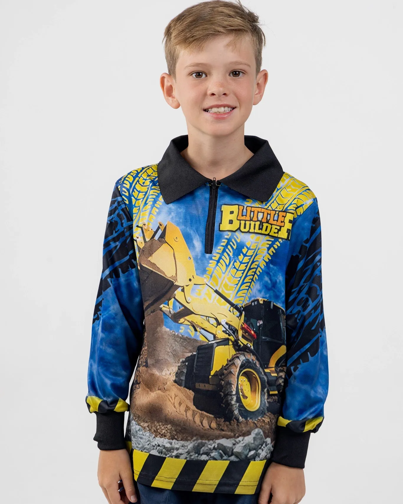 Kids Little Builder Fishing Shirt - Quick Dry & UV Rated