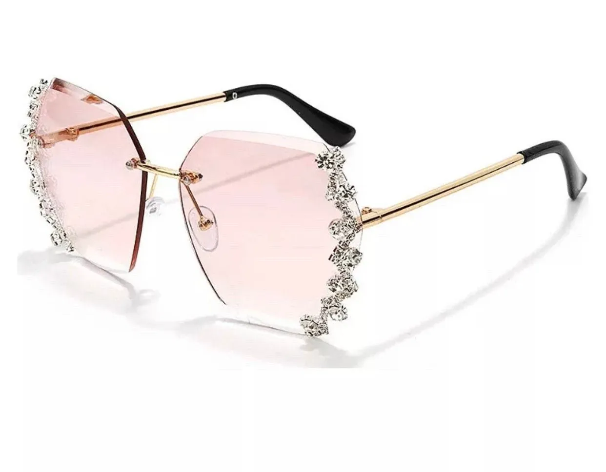 Luxury Rhinestone Rimless Sunglasses