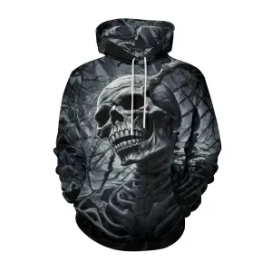 Mens Halloween Black Skull 3D Print Hoodies