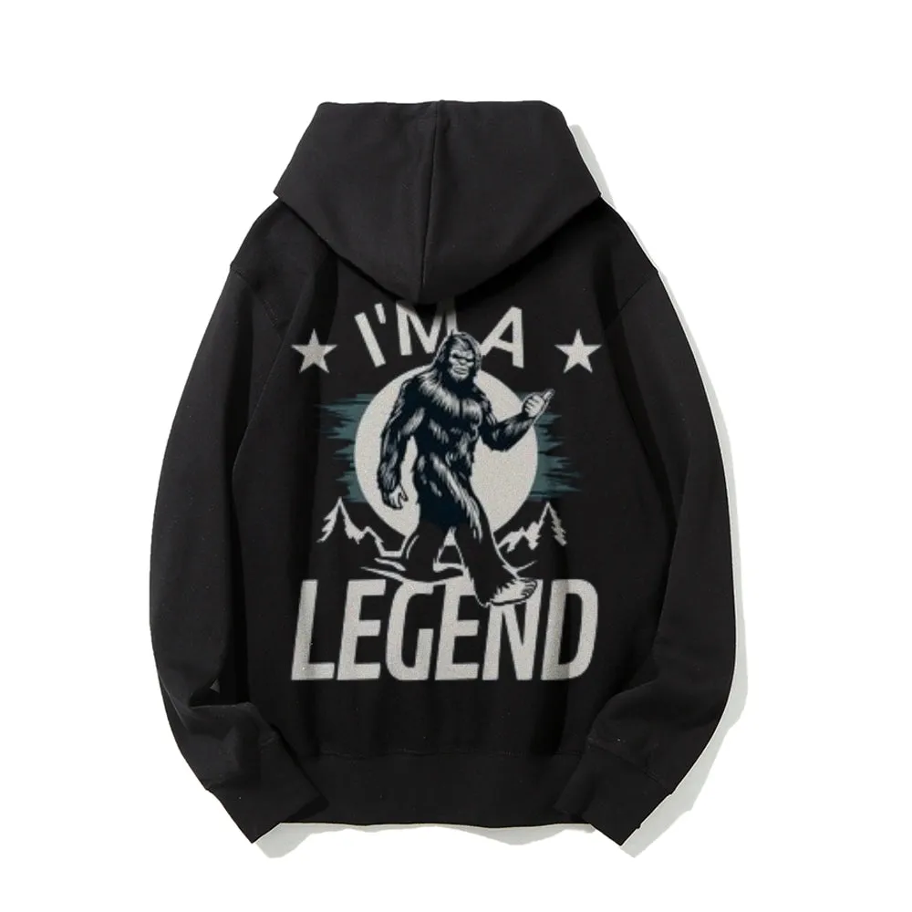 Mens I AM A LEGEND Graphic Pullover Hoodies