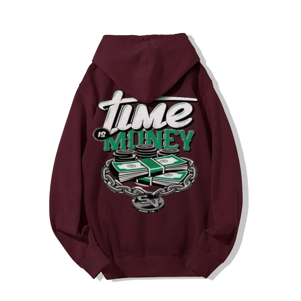 Mens TIME IS MONEY Graphic Hoodies