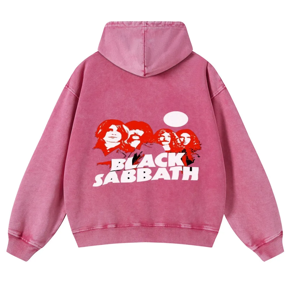 Mens Vintage Black Sabbath Rock Hoodies