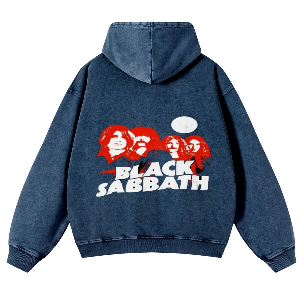 Mens Vintage Black Sabbath Rock Hoodies