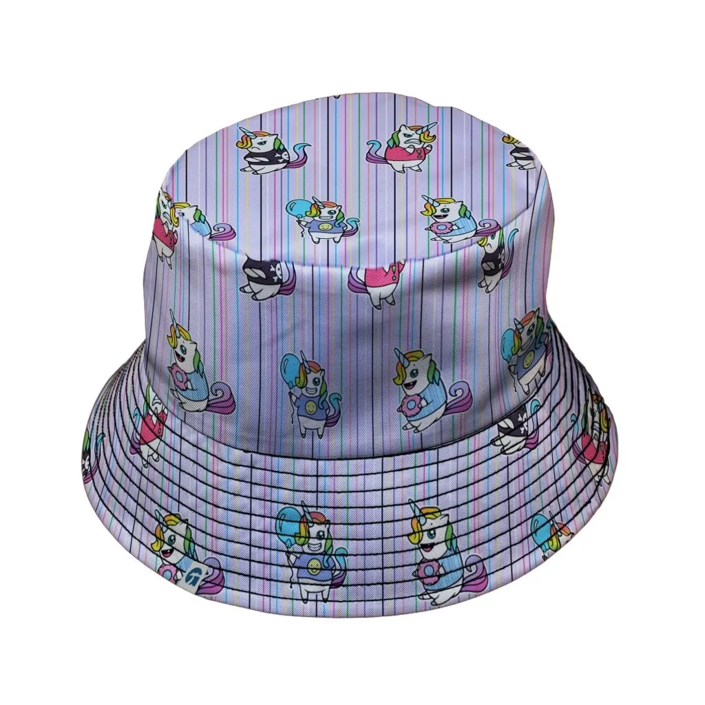 Moodicorn Rainbow Stripes Bucket Hat