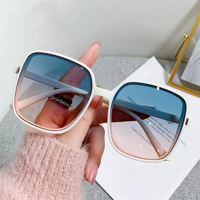 New Oversized Rectangle Sunglasses Women's Fashion Square Sun Glasses Men's Classic Vintage Eyewear UV400 Oculos De Sol