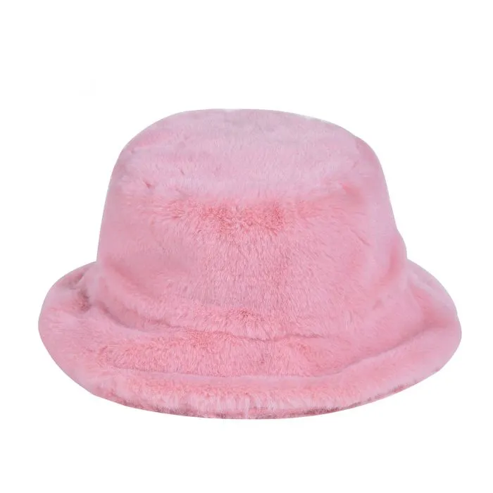 Pink Fluffy Bucket Hat