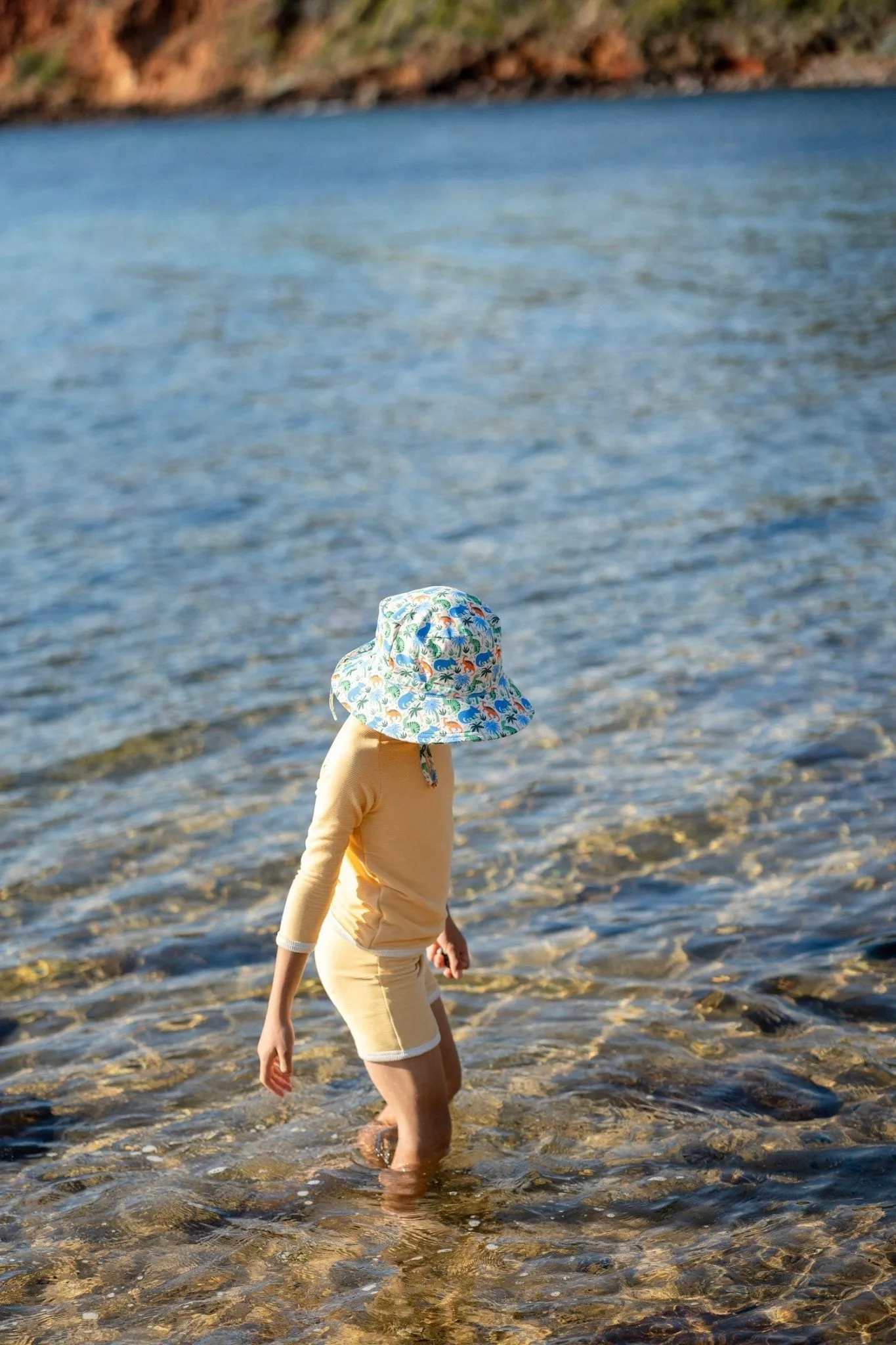 Prehistoric Wide Brim Swim Bucket Hat