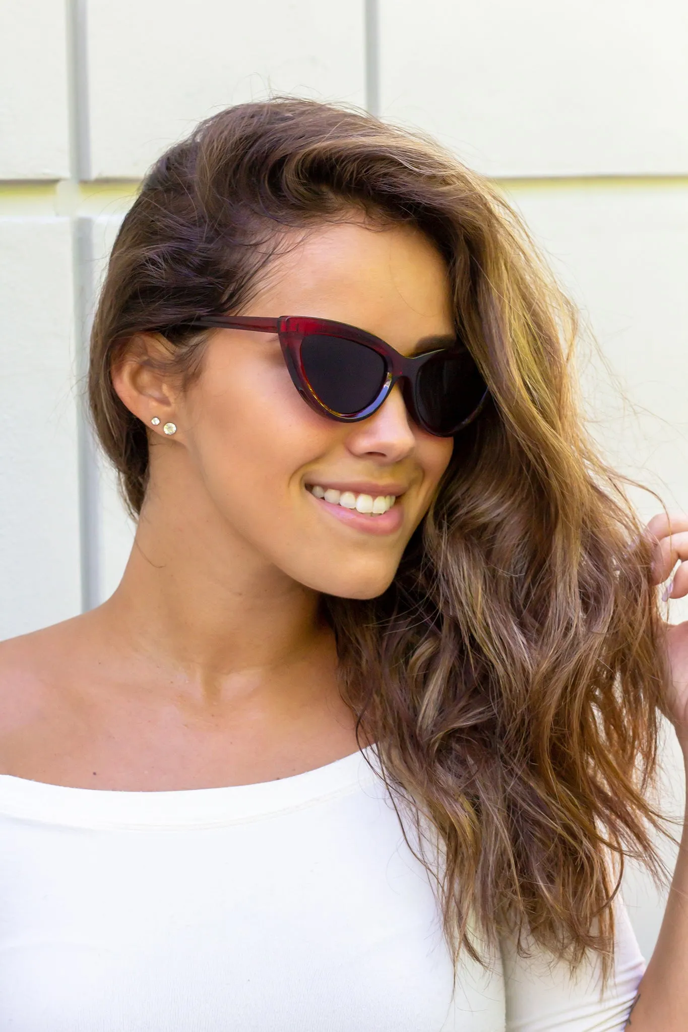 Red Cat Eye Sunglasses