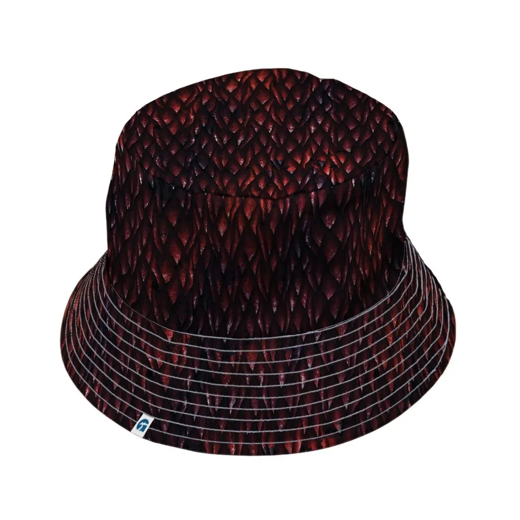 Red Dragon Scales Dnd Bucket Hat