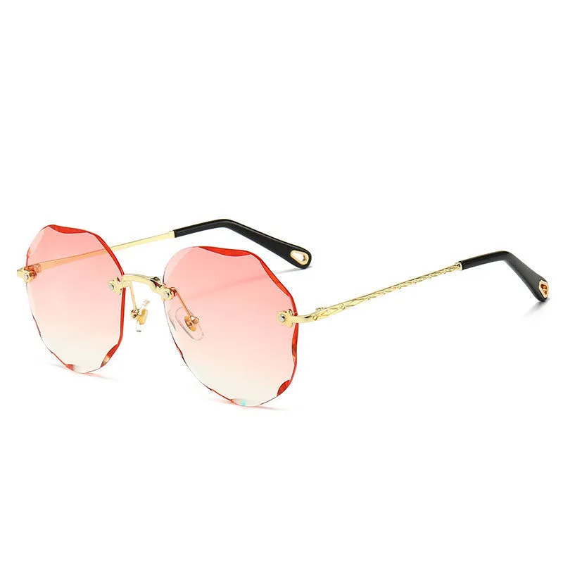 Rimless Trimmed Sunglasses