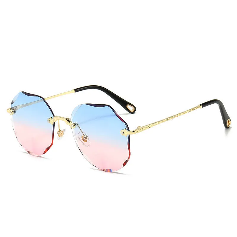 Rimless Trimmed Sunglasses