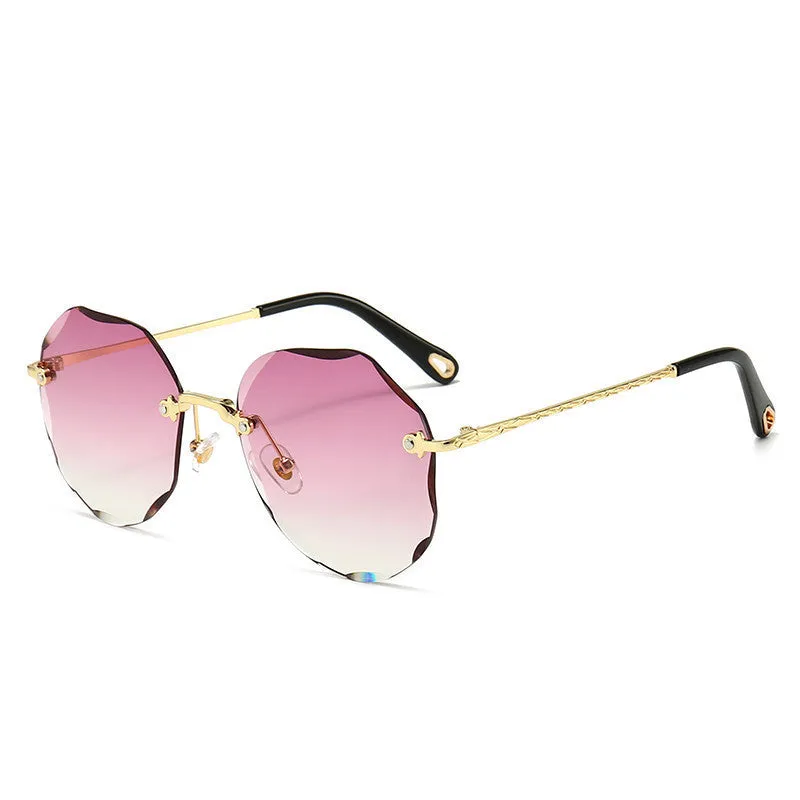 Rimless Trimmed Sunglasses