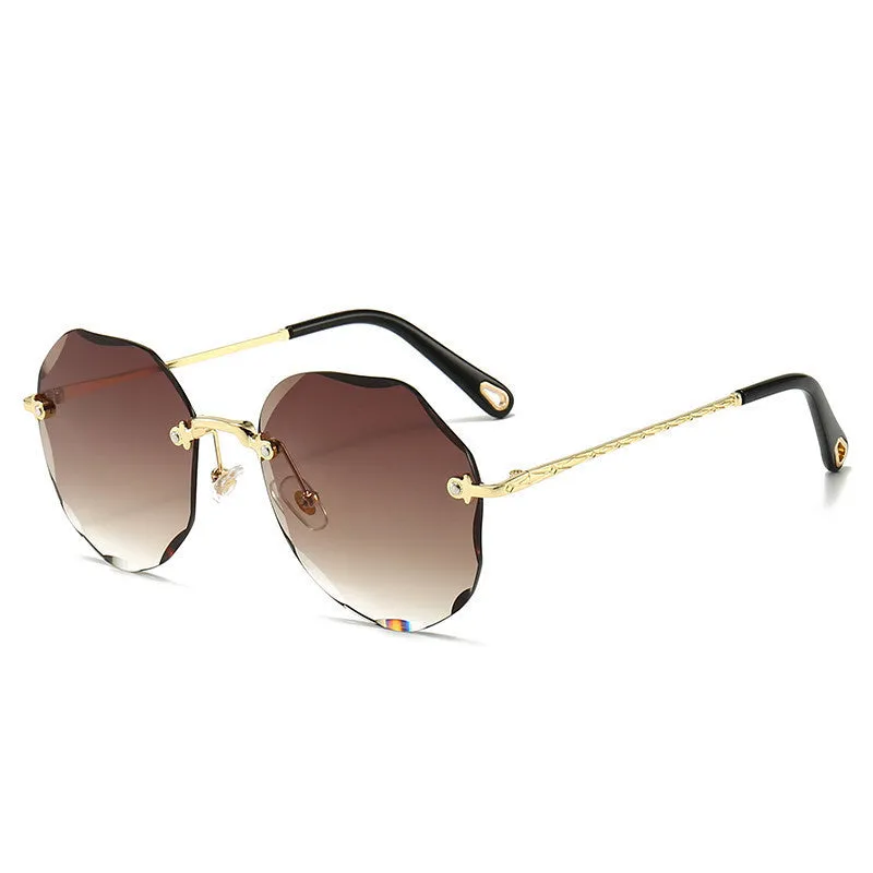 Rimless Trimmed Sunglasses